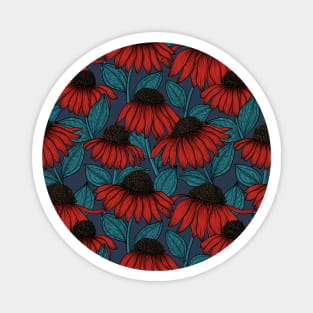 Red coneflowers Magnet